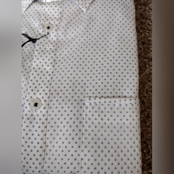 Good Man Brand White Men's Long Sleeve Button Down Shirt NWT - Picture 5 of 7